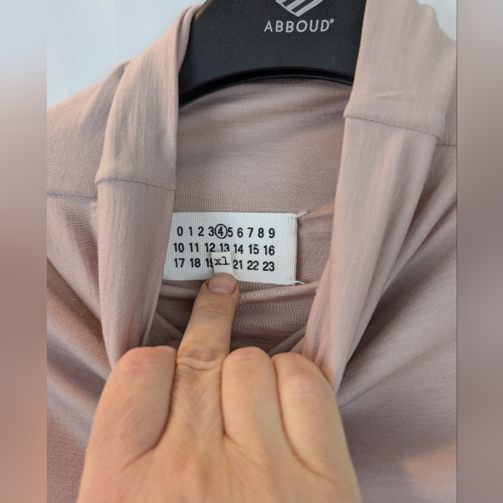 Maison Martin Margiela Women's Pink Turtleneck Top Size XL In GUC - Picture 4 of 14